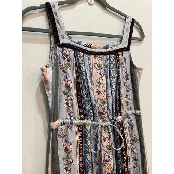 Fig Clothing Boho Cottagecore Prairie Floral Crochet Patchwork Maxi Dress XS - Picture 4 of 16